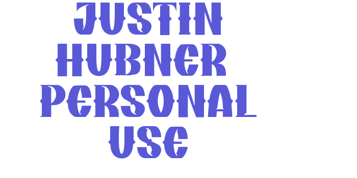 Justin Hubner – Personal Use Font Download