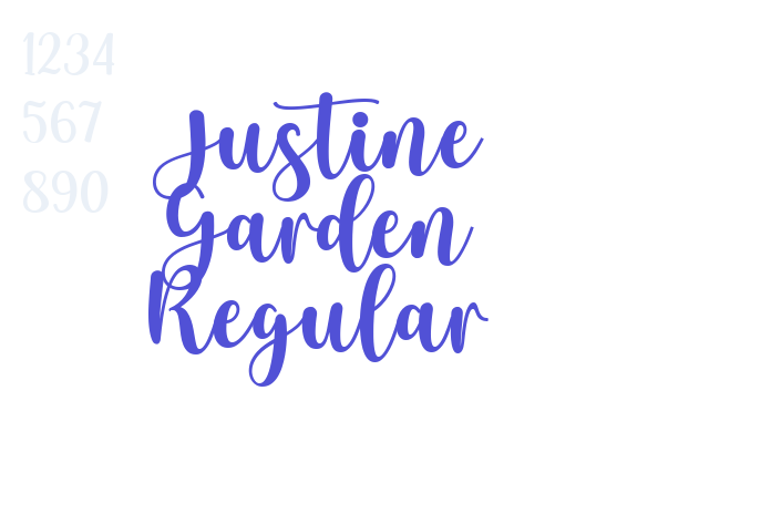 Justine Garden Regular font download