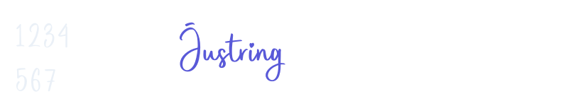 Justring-related font