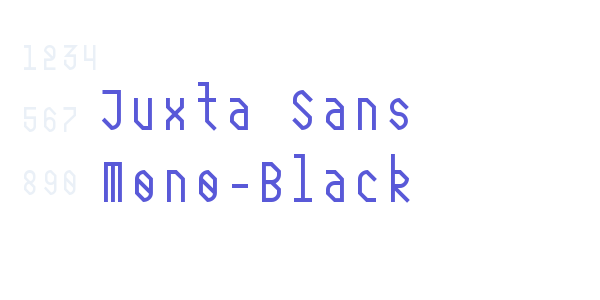 Juxta Sans Mono-Black font free