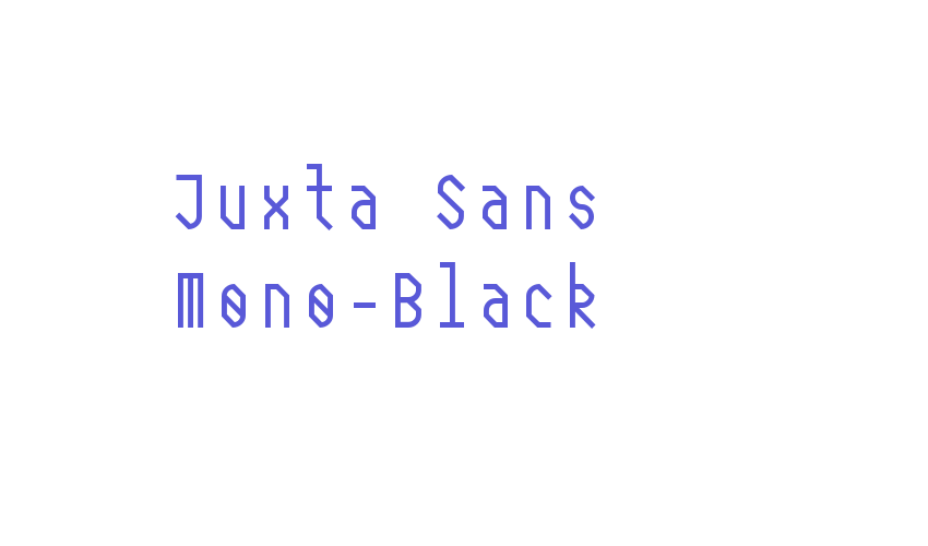 Juxta Sans Mono-Black Font Download