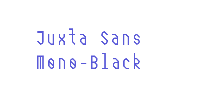 Juxta Sans Mono-Black Font Download