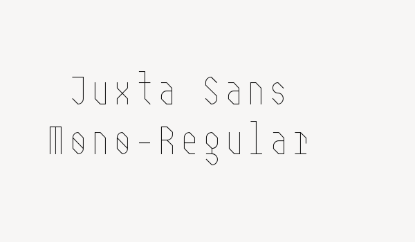 Juxta Sans Mono-Regular Font