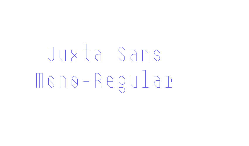 Juxta Sans Mono-Regular Font Download