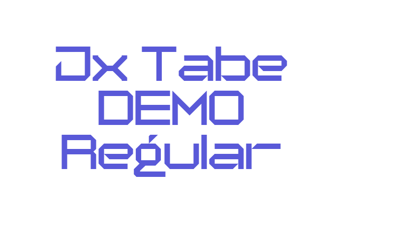 Jx Tabe DEMO Regular Font Download