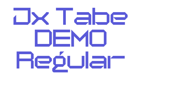 Jx Tabe DEMO Regular Font