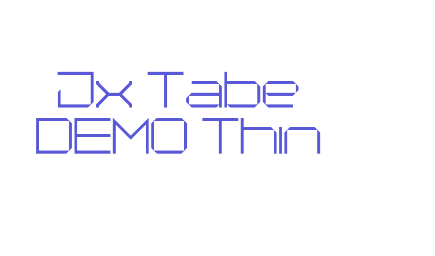 Jx Tabe DEMO Thin Font Download