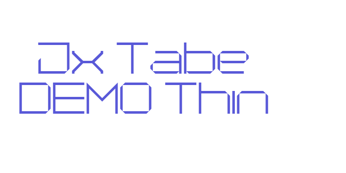 Jx Tabe DEMO Thin Font Download