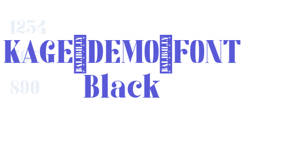 KAGE_DEMO_FONT Black font free