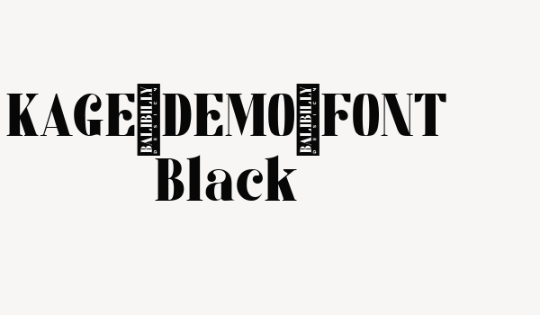 KAGE_DEMO_FONT Black Font