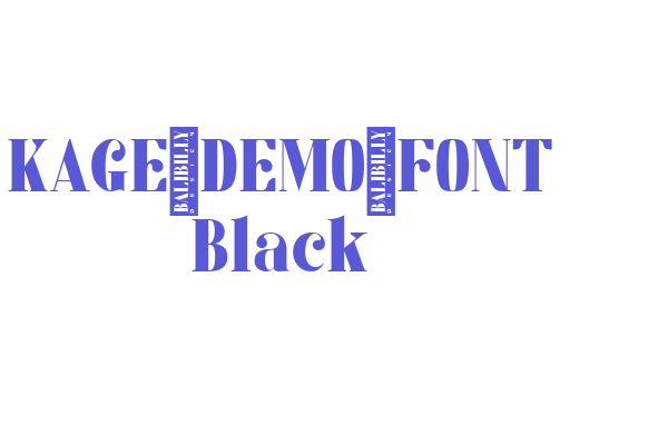 KAGE_DEMO_FONT Black Font