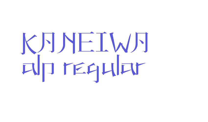 KANEIWA alp regular Font Download