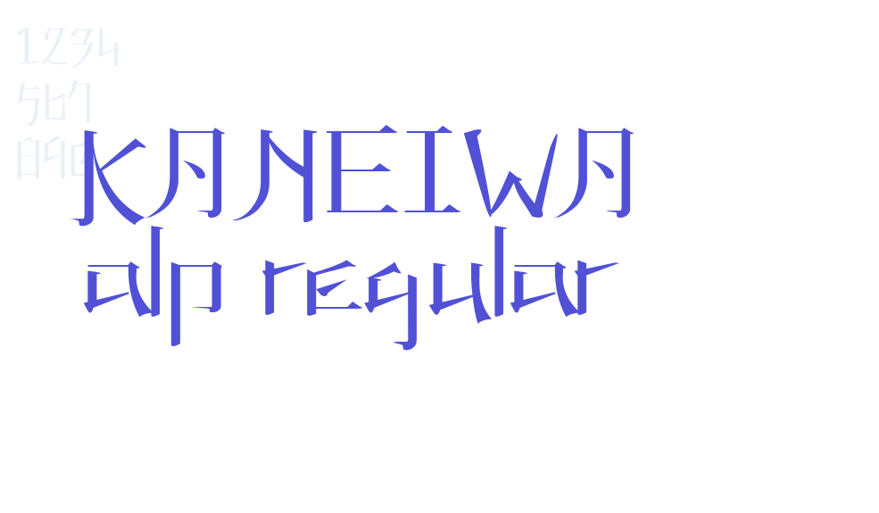 KANEIWA alp regular-font-download