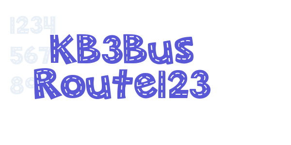 KB3Bus Route123 font