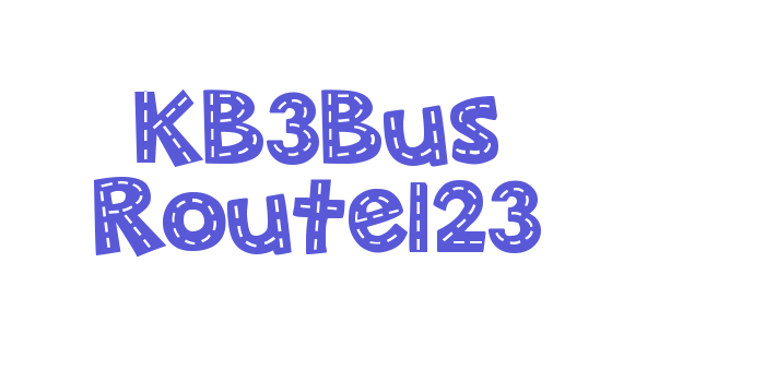 KB3Bus Route123 Font Download