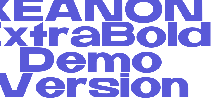 KEANON ExtraBold Demo Version Font Download