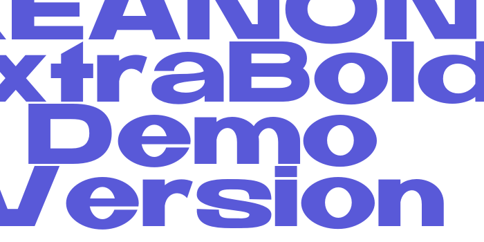 KEANON ExtraBold Demo Version Font