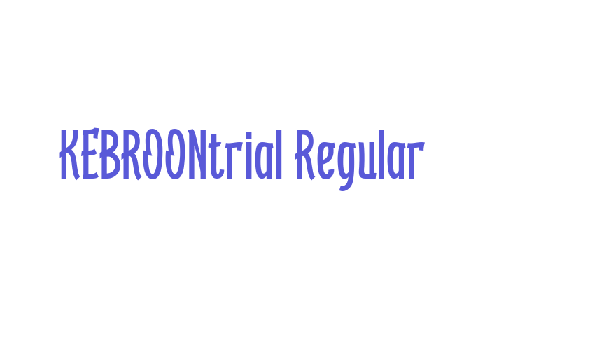 KEBROONtrial Regular Font Download