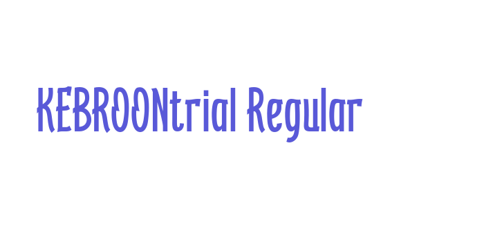 KEBROONtrial Regular Font Download