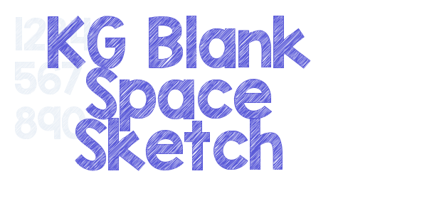 KG Blank Space Sketch font free