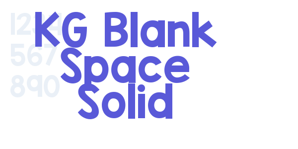 KG Blank Space Solid font free