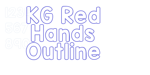 KG Red Hands Outline font