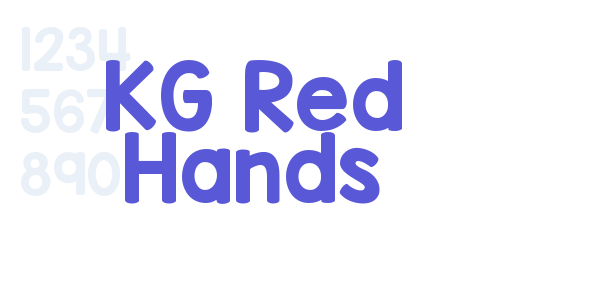 KG Red Hands font