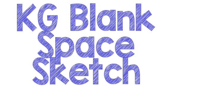 KG Blank Space Sketch Font