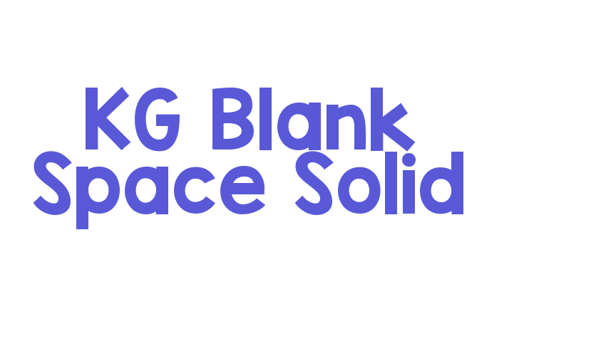 KG Blank Space Solid Font