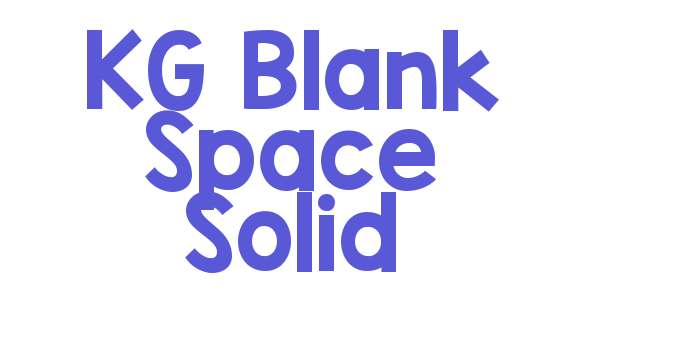 KG Blank Space Solid Font Download