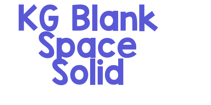 KG Blank Space Solid Font