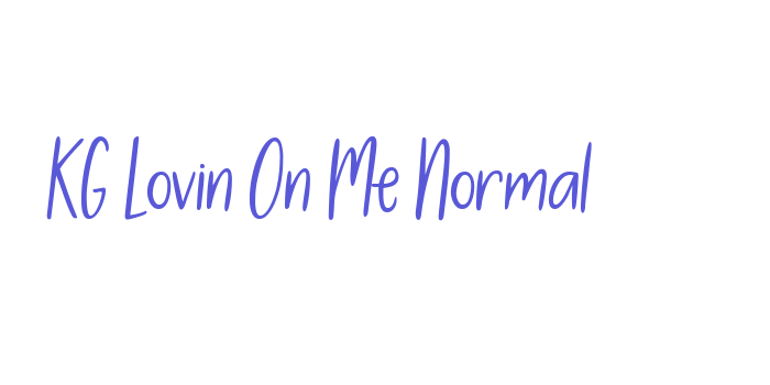 KG Lovin On Me Normal Font Download