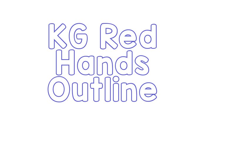 KG Red Hands Outline Font Download