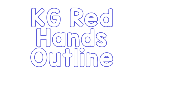 KG Red Hands Outline Font Download