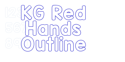 KG Red Hands Outline-font-download