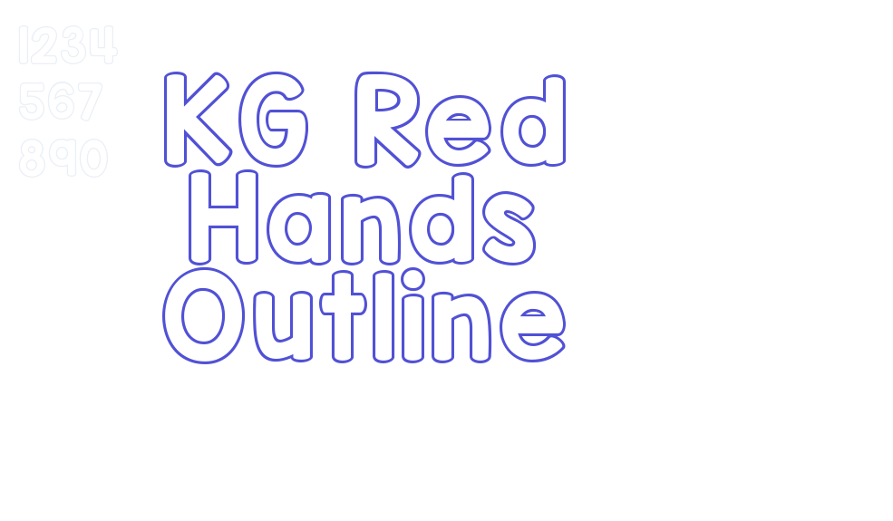 KG Red Hands Outline-font-download