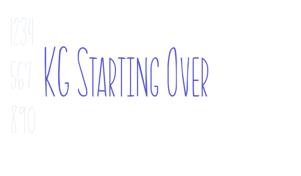 KG Starting Over Font