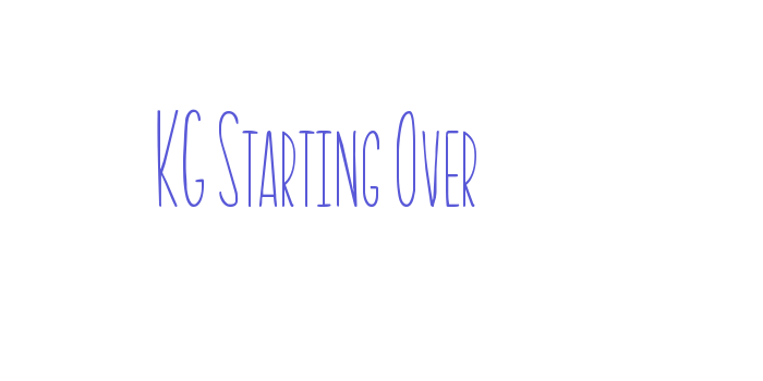 KG Starting Over Font Download