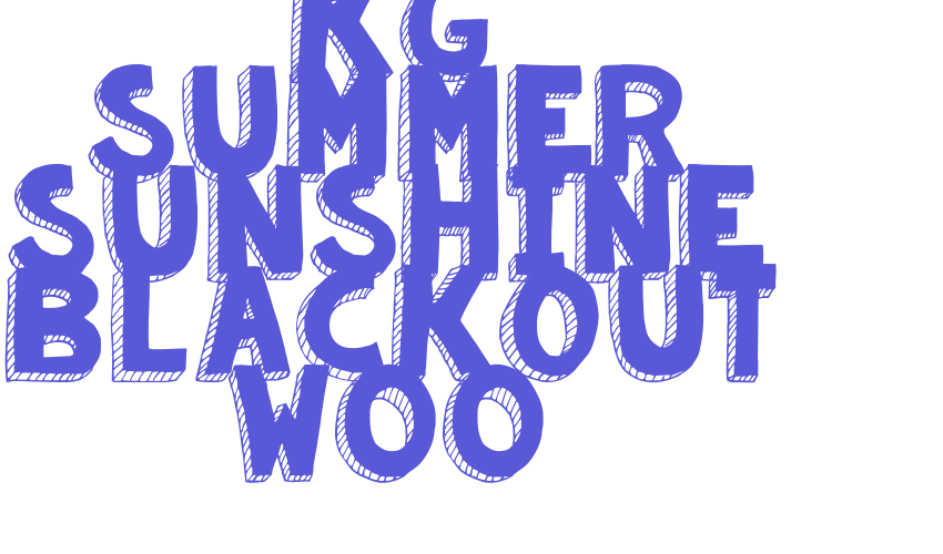 KG Summer Sunshine Blackout W00 Font Download