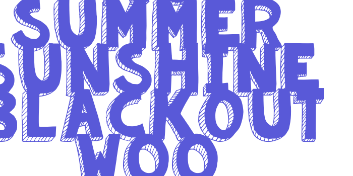 KG Summer Sunshine Blackout W00 Font