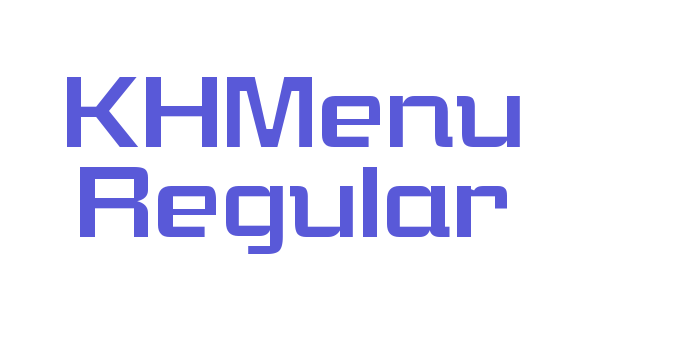 KHMenu Regular Font