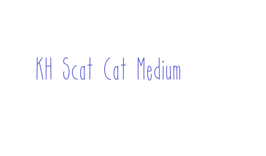 KH Scat Cat Medium Font