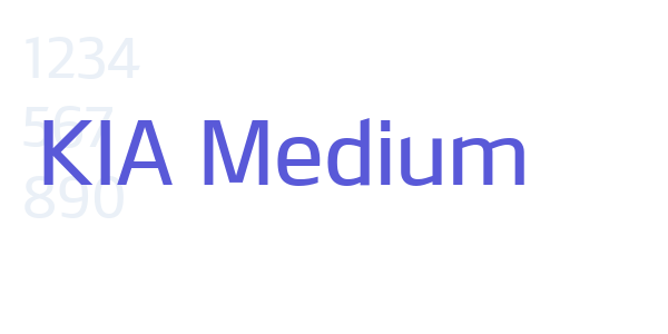 KIA Medium font free