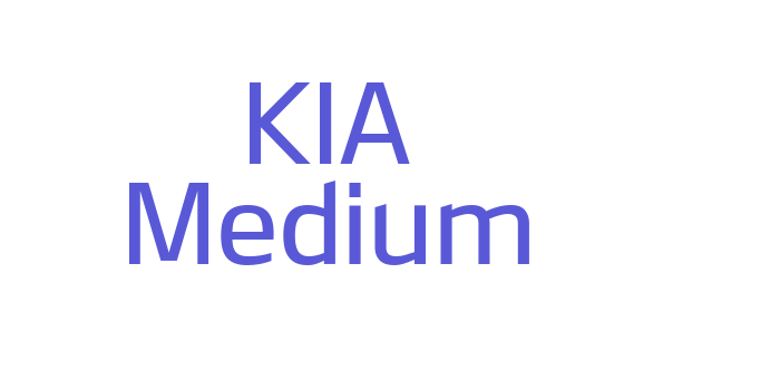 KIA Medium Font