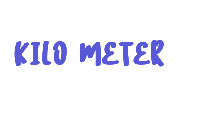 KILO METER Font Download