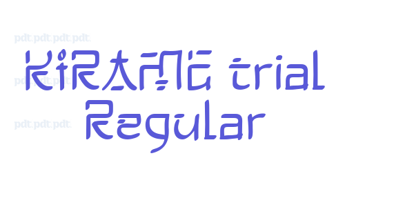 KIRAME trial Regular font