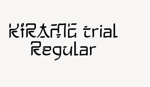 KIRAME trial Regular Font