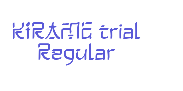 KIRAME trial Regular Font Download