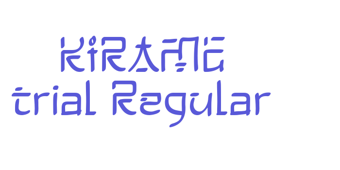 KIRAME trial Regular Font