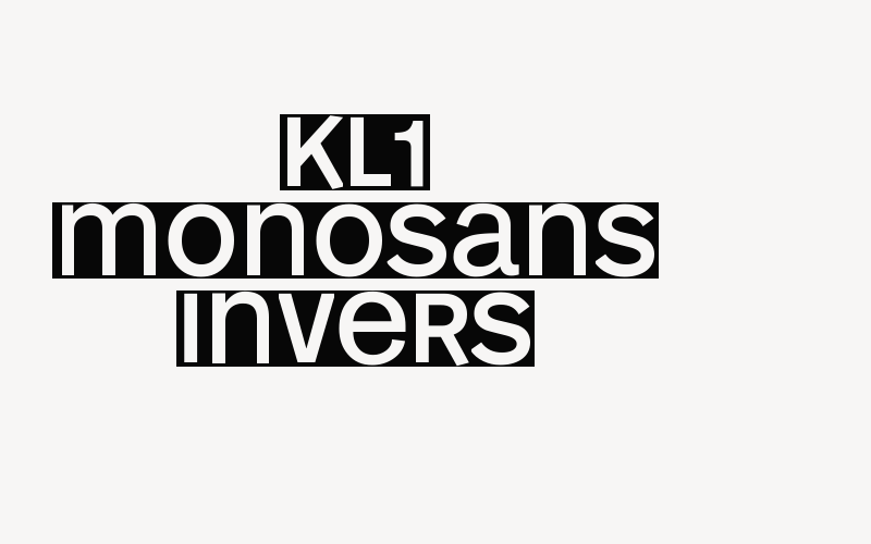 KL1 MonoSans Invers Font